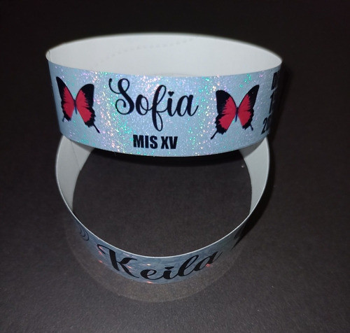 Pulseras Vip Holográfica Personalizadas X10 0