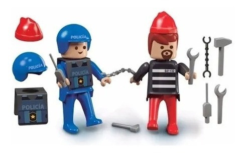 Flokys Figuras El Policía Y El Bandido Francisco Y Rafael 1