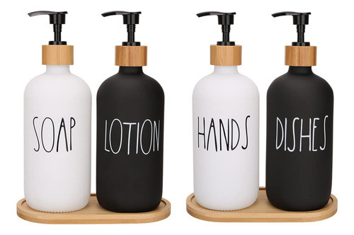 Juego De 4 Dispensadores De Jabn Para Bao, Juego De Dispensa 0