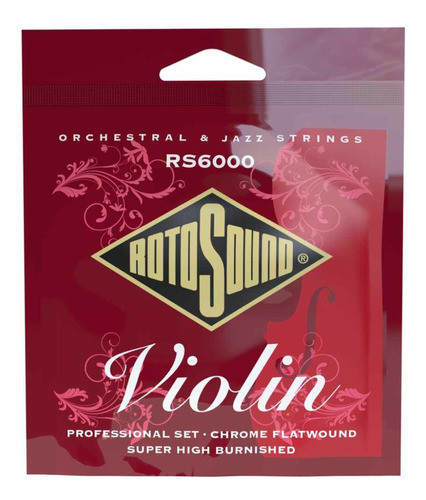 Strings Rotosound Rs6000 Violin Chrome Flatwound 0