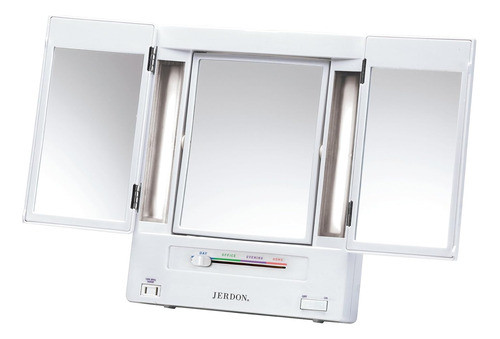 Espelho De Maquiagem Duplo Dobrável Jerdon Com Luzes - Van.. 0