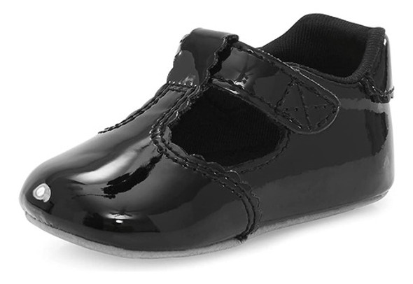 Stride Rite Baby Girls Pw-ann Zapato De Cuna, Negro, 4 Bebés 0