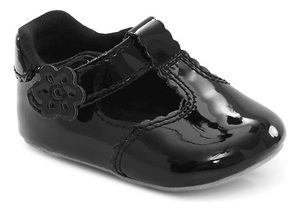 Stride Rite Baby Girls Pw-ann Zapato De Cuna, Negro, 4 Bebés 1
