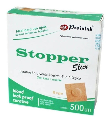 Curativo Adesivo Redondo Stopper Slim Bege C/500 - 5 Caixas 1
