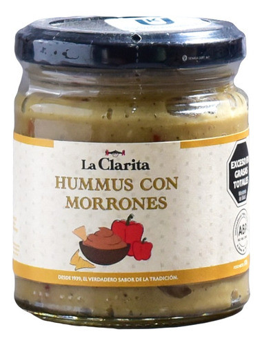 Hummus Vegano Pimientos Morrones -la Clarita-x170g-kosher 0