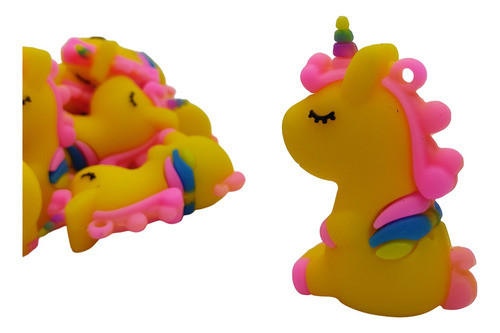1 Unicornio Grande Goma - Amarillo - Armado Artesania Bijou 0