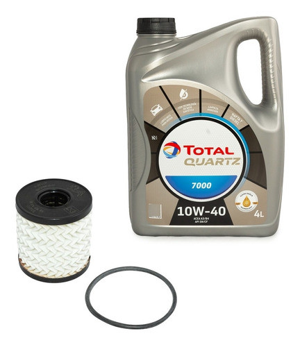 Aceite Total 7000 + Filtro Original Peugeot Partner Nafta 0