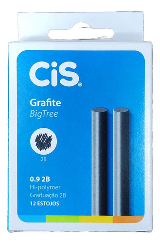 Cx Grafite 0.9mm 2b Cis Hi-polymer 12 Estojos C/ 12 Grafites 0