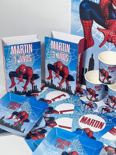 Cotillón Infantil Personalizado Premium X 25 Spiderman 1