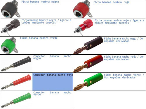 Conector Banana Macho Rojo-p 1