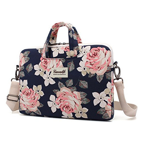 Canvaslife White Rose Patten Funda Impermeable Para Bolsa De 0