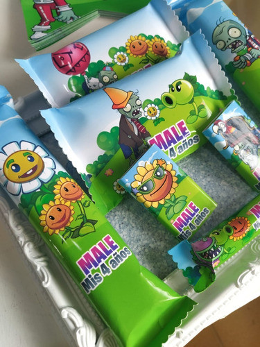 Golosinas Personalizadas Para 10 Chicos Plantas Vs Zombies 1 0