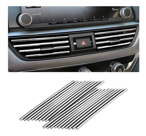 Piezas Decoracion Aire Acondicionado Para Autos (20un) Gris 0