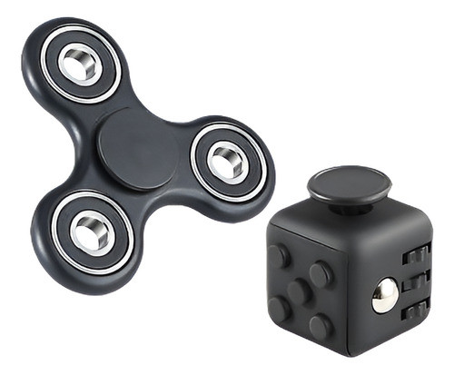 Fidget Cubo + Mano Spinner Ansiedad Estrés Socorro Enfoque E 0