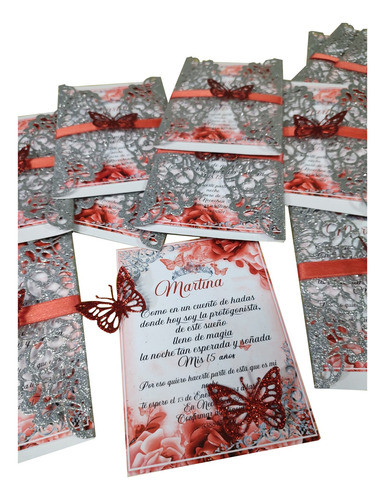 Tarjetas De Invitacion Caladas 15 Años, Bodas , Cumple X20 0