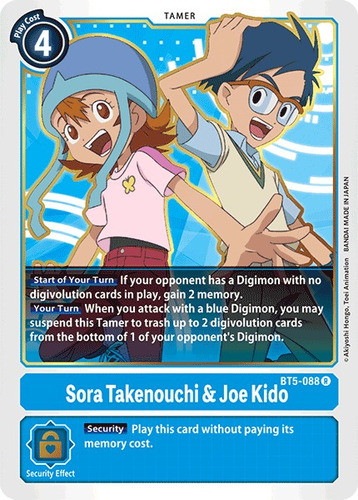 Sora Takenouchi & Joe Kido  - Bt5-088 - Rare 0