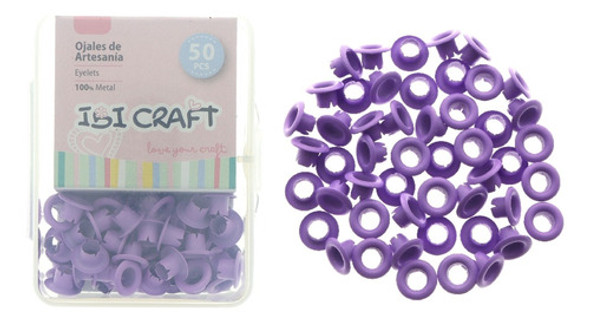 Ojalillos Metalicos Ibi Craft 50 Unidades 4.5mm Violeta 0