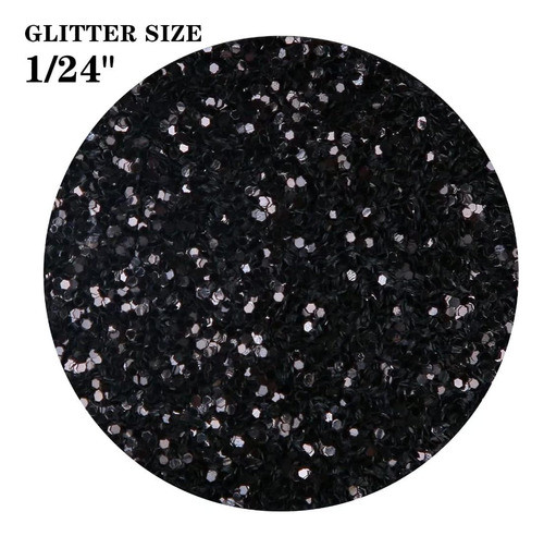Brillo De Glitter Negro Grueso Para Uñas Y Decoración, 115ml 1