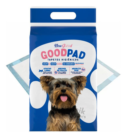 Tapete Higiênico Good Pad 60x60 C/ 50un Original 0