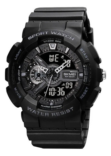Reloj Hombre Skmei 1688 Crono Alarma Luz Tactico Sumergible 0