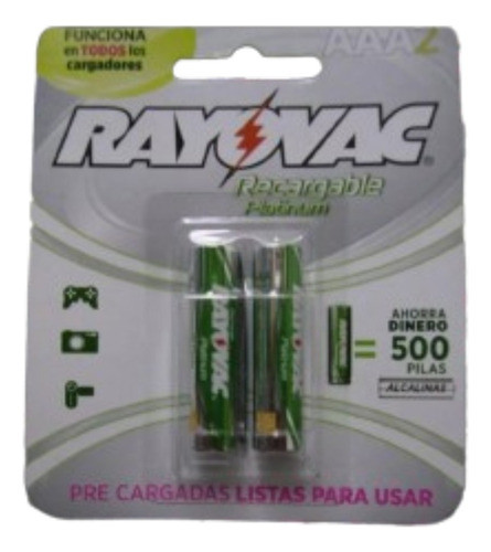 Pilas Recargables Aaa X 2 Rayovac 0