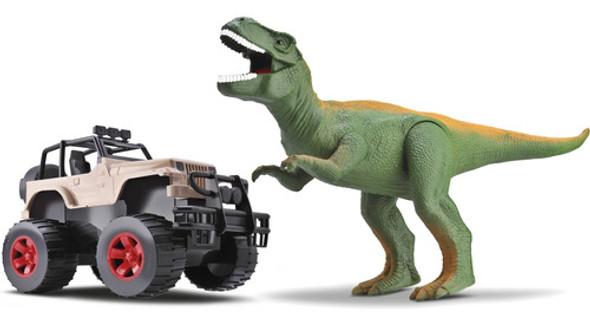 Carrinho Jipe Com Dinossauro Tiranossauro Rex Dino Island 0
