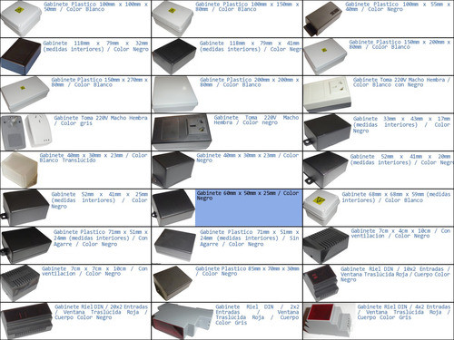 Pack 80x Gabinete 60mm X 50mm X 25mm Plastico Caja Estanco E 1