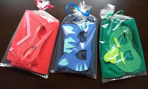 Capita Tnt Más Antifaz Goma Eva Heroes En Pijama Capa Tnt X4 1