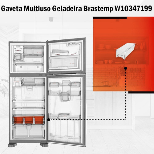 Gaveta Multiuso Geladeira Brastemp W10347199 Original 1