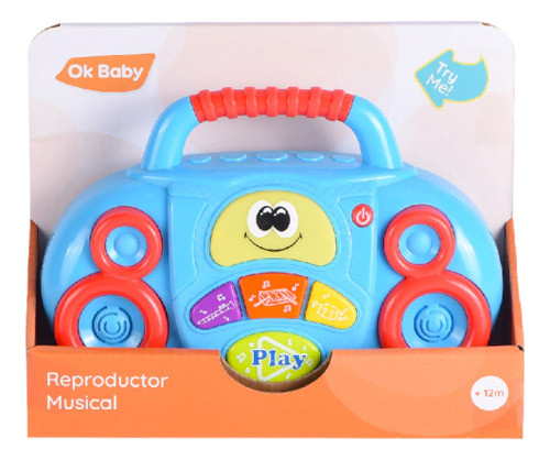 Mi Primer Reproductor Musical Con Luz Y Sonido Ok Baby +12m 0