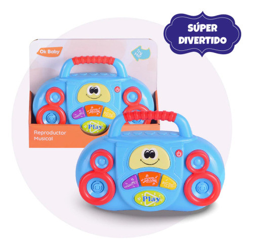 Mi Primer Reproductor Musical Con Luz Y Sonido Ok Baby +12m 1