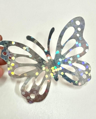 Mariposas Decorativas Caladas 8cm Holograficas X28 0
