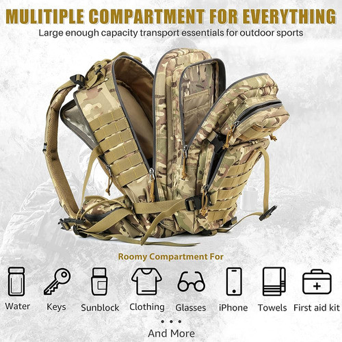 Gelindo 35l Mochilas De Caza Táctica - Mochila Militar Molle 1
