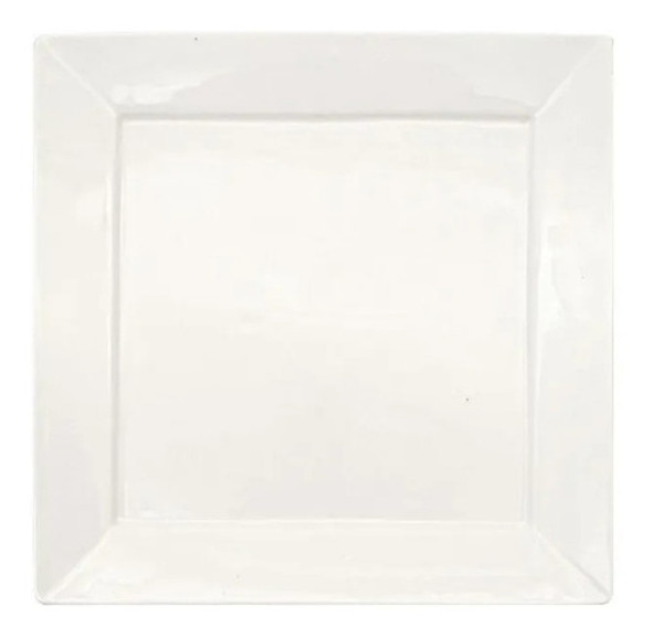 Plato Cuadrado 30,5 Cm Porcelana Premium Blanca G 0