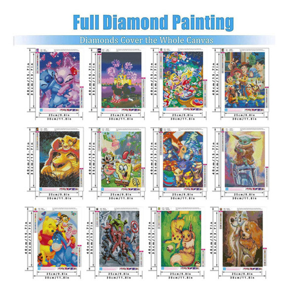 Pintura De Diamantes 5d Para Adultos 12 Kits 1