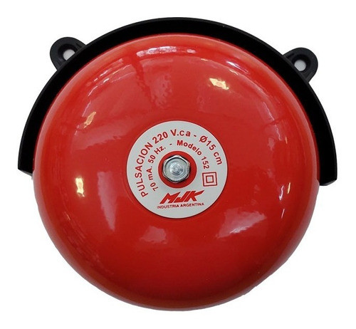 Campana Sirena Alarma De Incendio Mjk 220v 15 Cm 0