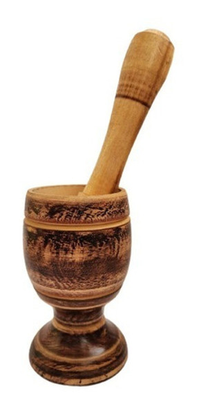 Pilão De Madeira Pequeno 170ml Com Socador 1
