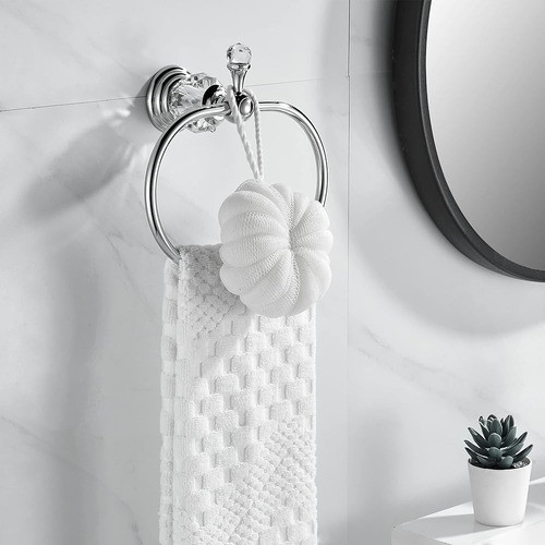 Wolibeer Anillo De Toalla Cromada, Toallero De Mano De Crist 1
