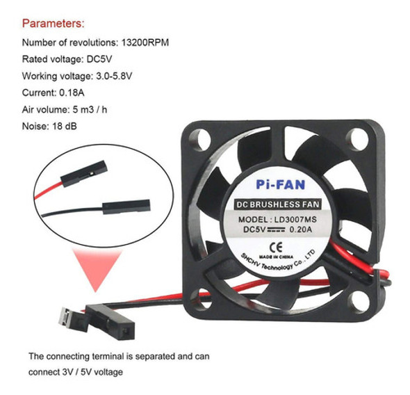 Makerfocus 2 Piezas Raspberry Pi 4b Ventilador Dc Sin Escobi 1