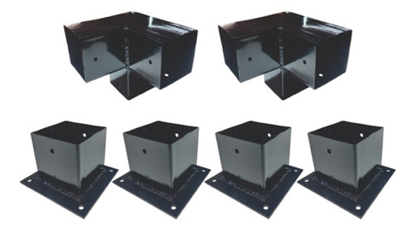 Kit Herrajes Compactos Pérgolas De 4 Pulgadas 1 Modulo Pared 0