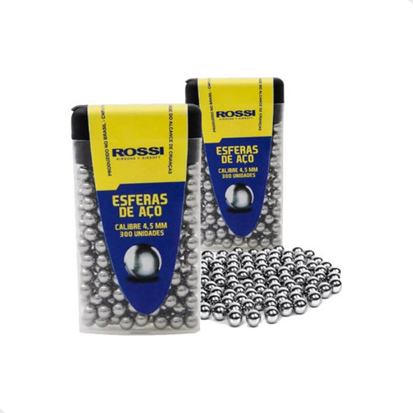 Esfera De Aço 4.5mm Munição Para Pistola Airgun Rossi 600uni 0