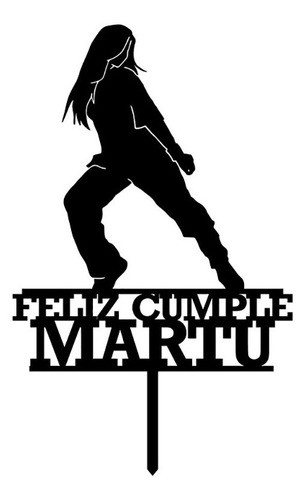 Topper Adorno Torta Feliz Cumple Chica Baile Breakdance 0