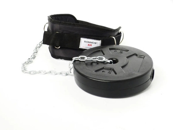 Cinturón Sonnos Pro Con Cadena Carga De Peso + 10 Kg Disco 0