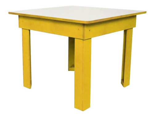 Mesa De Madera Infantil Niños Amarilla 0