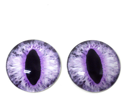 Ojos De Cristal Pupila Alaegada Para Arte 1par 40mm Purple 1