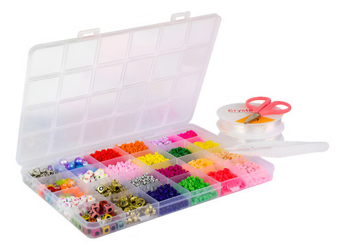 Pulseras Kit Colores Cuentas P/ Crear Pulseras Niño Y Niñas 0
