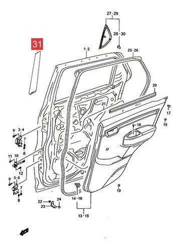 Calco Puerta Tras. Der.  Suzuki S-presso 2020- 0