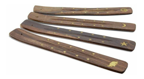 Porta Sahumerios Sky De Madera Y Bronce X 10 Hindu X Mayor 0