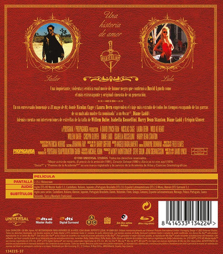 Blu-ray Wild At Heart / Corazon Salvaje / De David Lynch 1