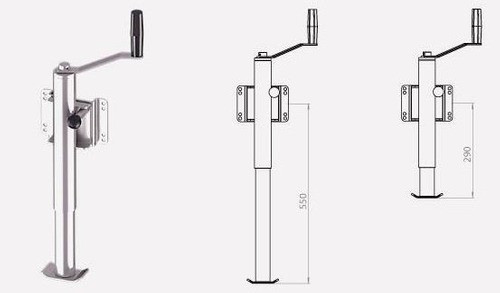 Pedestal Regulagem Altura Sistema Escamoteável Carretinha 1